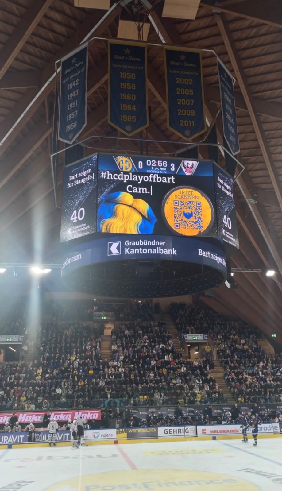 BartCam-Animation auf der Videowand im HCD-Stadion